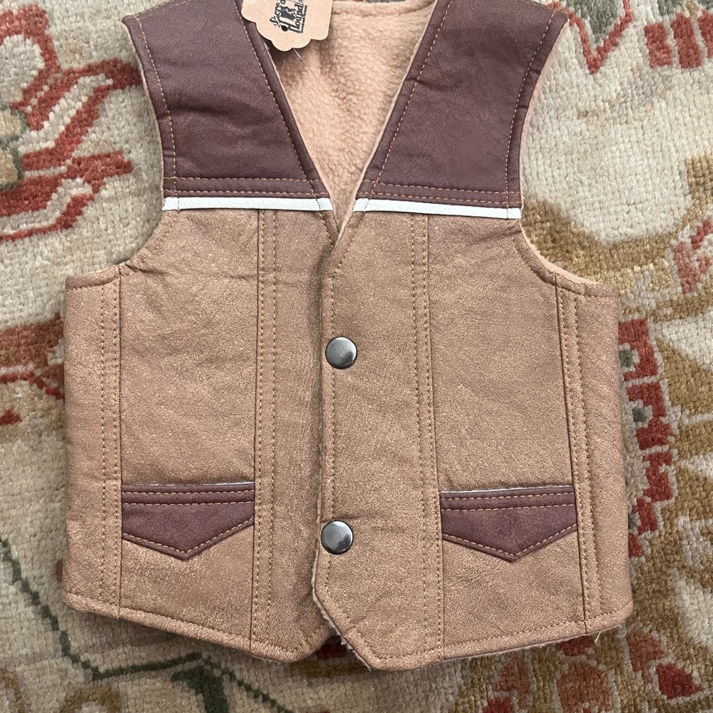 Baby Tan and Brown Vest